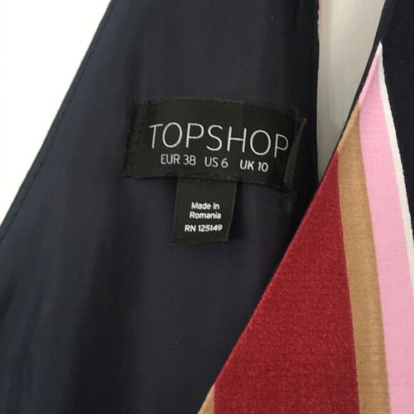 Topshop Stripe Midi Wrap Slip Dress - Picture 6 of 8